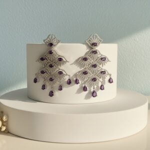 Amethyst Bloom Statement Earrings