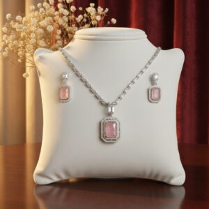 Blush Elegance Pendant Necklace Set