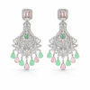 pastel radiance crystal chandbali earrings