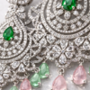 pastel radiance crystal chandbali earrings