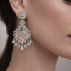 pastel radiance crystal chandbali earrings