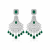 emerald grace chandelier earrings