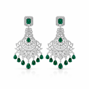 emerald grace chandelier earrings