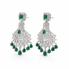 emerald grace chandelier earrings
