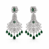 emerald grace chandelier earrings