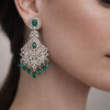 emerald grace chandelier earrings
