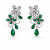 emerald garden crystal floral earrings