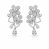 floral sparkle crystal stud earrings