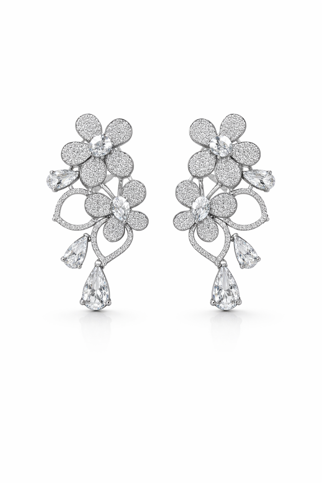 floral sparkle crystal stud earrings floral sparkle crystal stud earrings