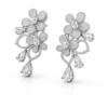 floral sparkle crystal stud earrings