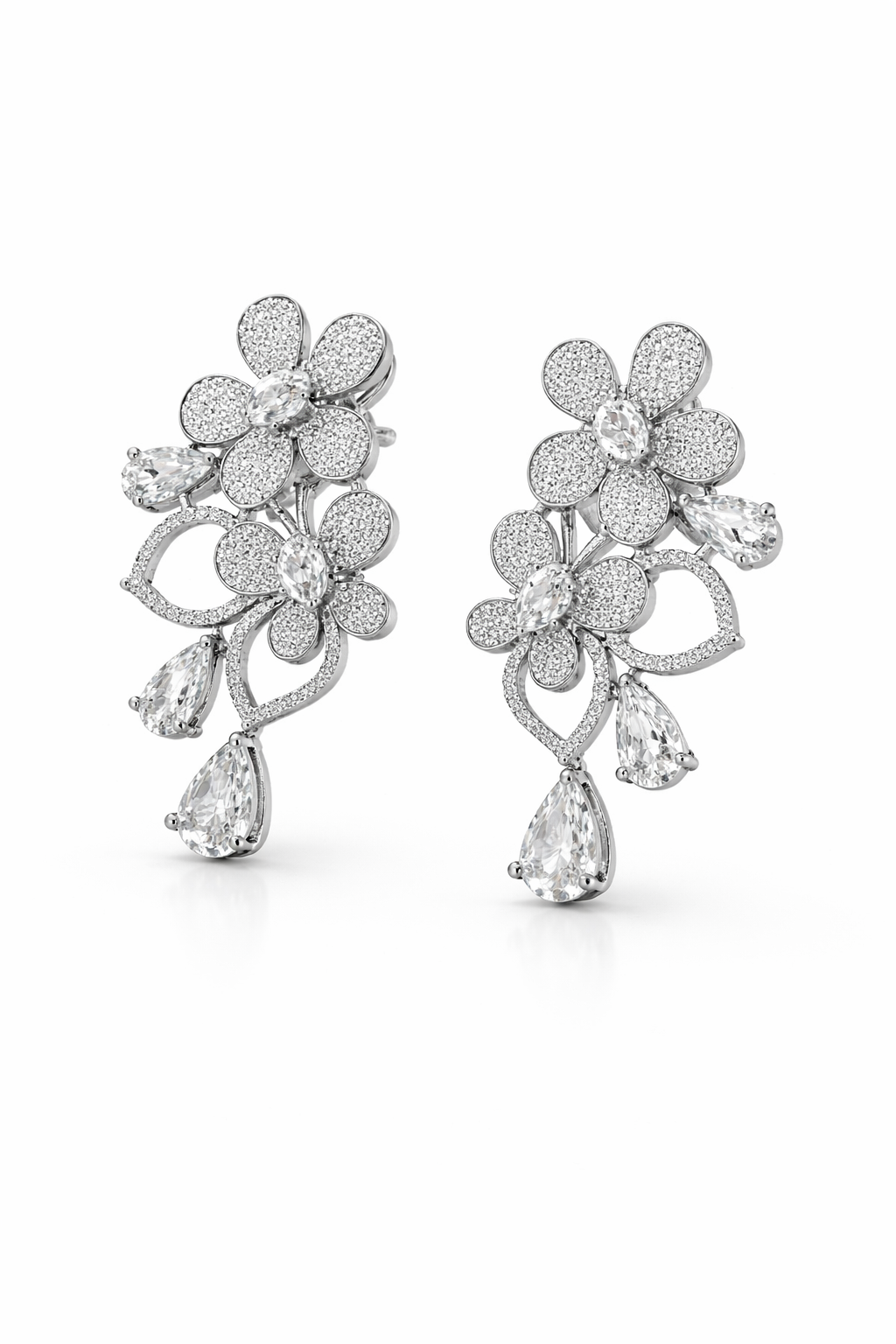 floral sparkle crystal stud earrings floral sparkle crystal stud earrings