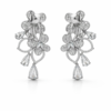 floral sparkle crystal stud earrings