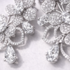 floral sparkle crystal stud earrings