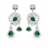 emerald bloom statement earrings