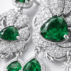 emerald bloom statement earrings