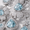 aqua bloom statement earrings