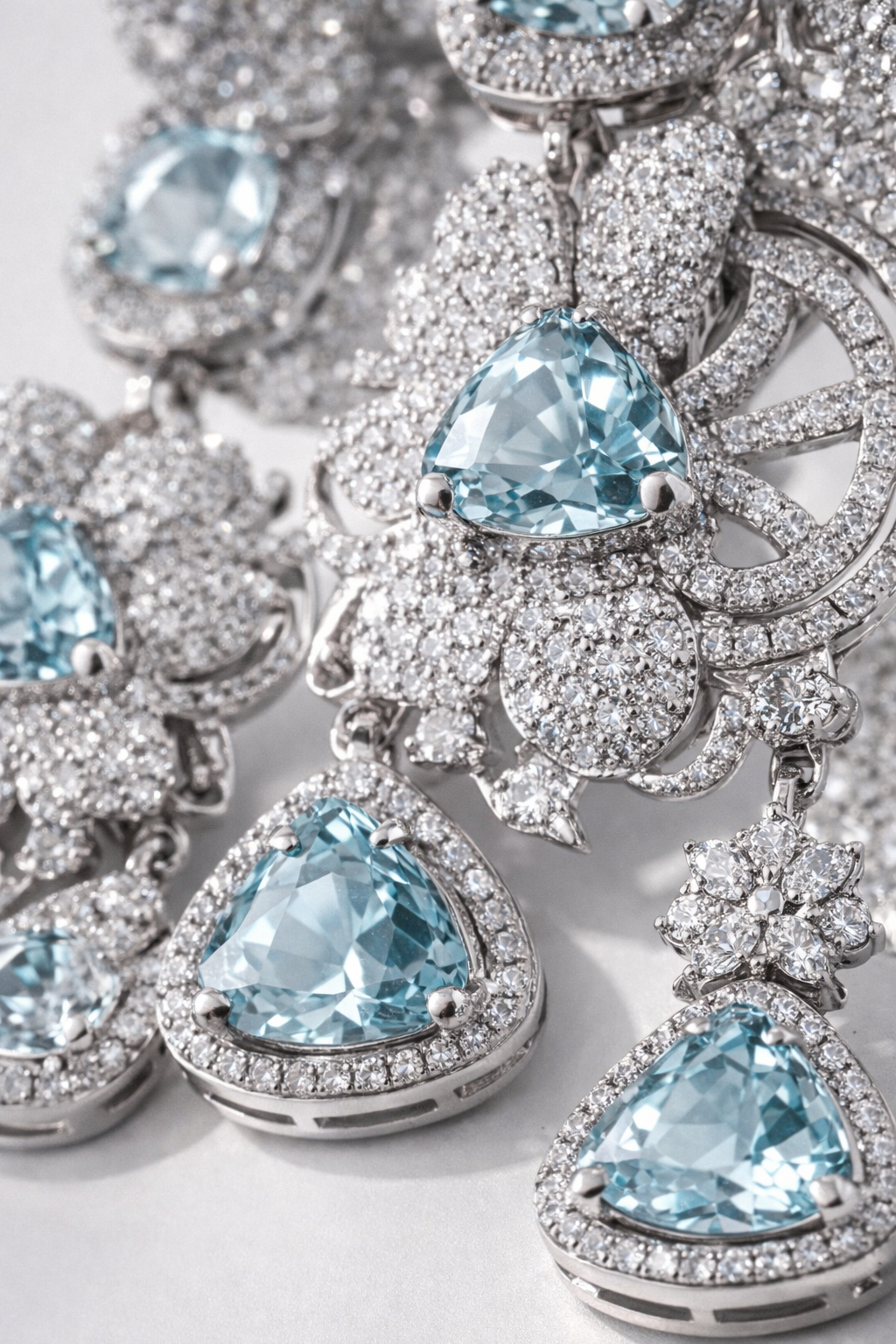 aqua bloom statement earrings aqua bloom statement earrings