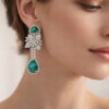 verde fleur royale drop earrings