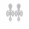 vintage inspired diamond style drop earrings