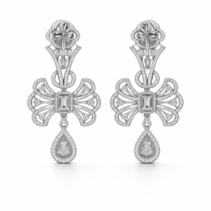 vintage inspired diamond style drop earrings