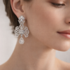 vintage inspired diamond style drop earrings