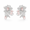 ethereal butterfly diamond & blush stone earrings