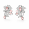 ethereal butterfly diamond & blush stone earrings