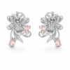 ethereal butterfly diamond & blush stone earrings