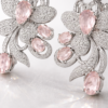 ethereal butterfly diamond & blush stone earrings