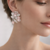 ethereal butterfly diamond & blush stone earrings