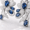 noir papillon diamond stud earrings