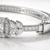 emerald cut solitaire crystal bangle