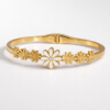 floral charm gold bracelet