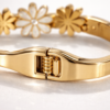 floral charm gold bracelet