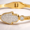 golden aura crystal bangle