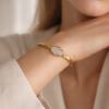 golden aura crystal bangle