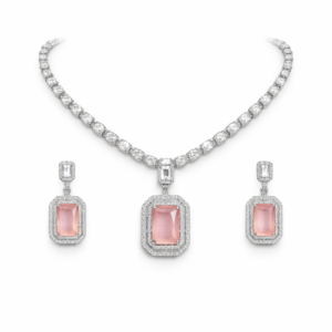 blush elegance pendant necklace set