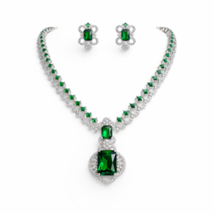 emerald grace necklace set