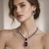 ruby royale statement necklace set
