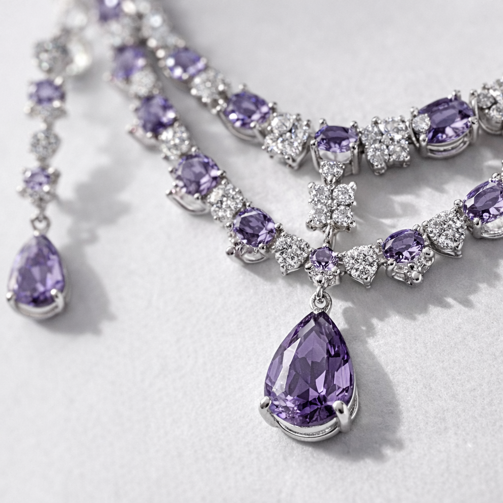 royal azure crystal necklace set royal azure crystal necklace set