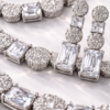 classic diamond style tennis necklace & earring set