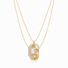 floral aura gold pendant necklace