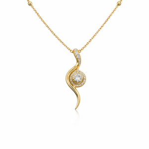 serpentine grace gold necklace