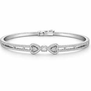 eternal hearts diamond bangle