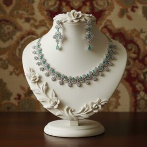 Emerald Grace Floral Necklace Set
