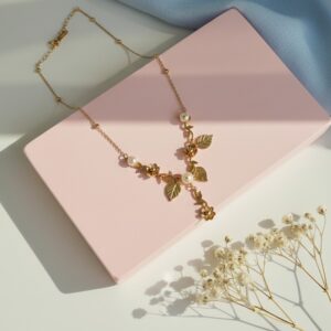 Floral Vine Pearl Necklace