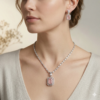 blush elegance pendant necklace set