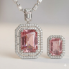 blush elegance pendant necklace set