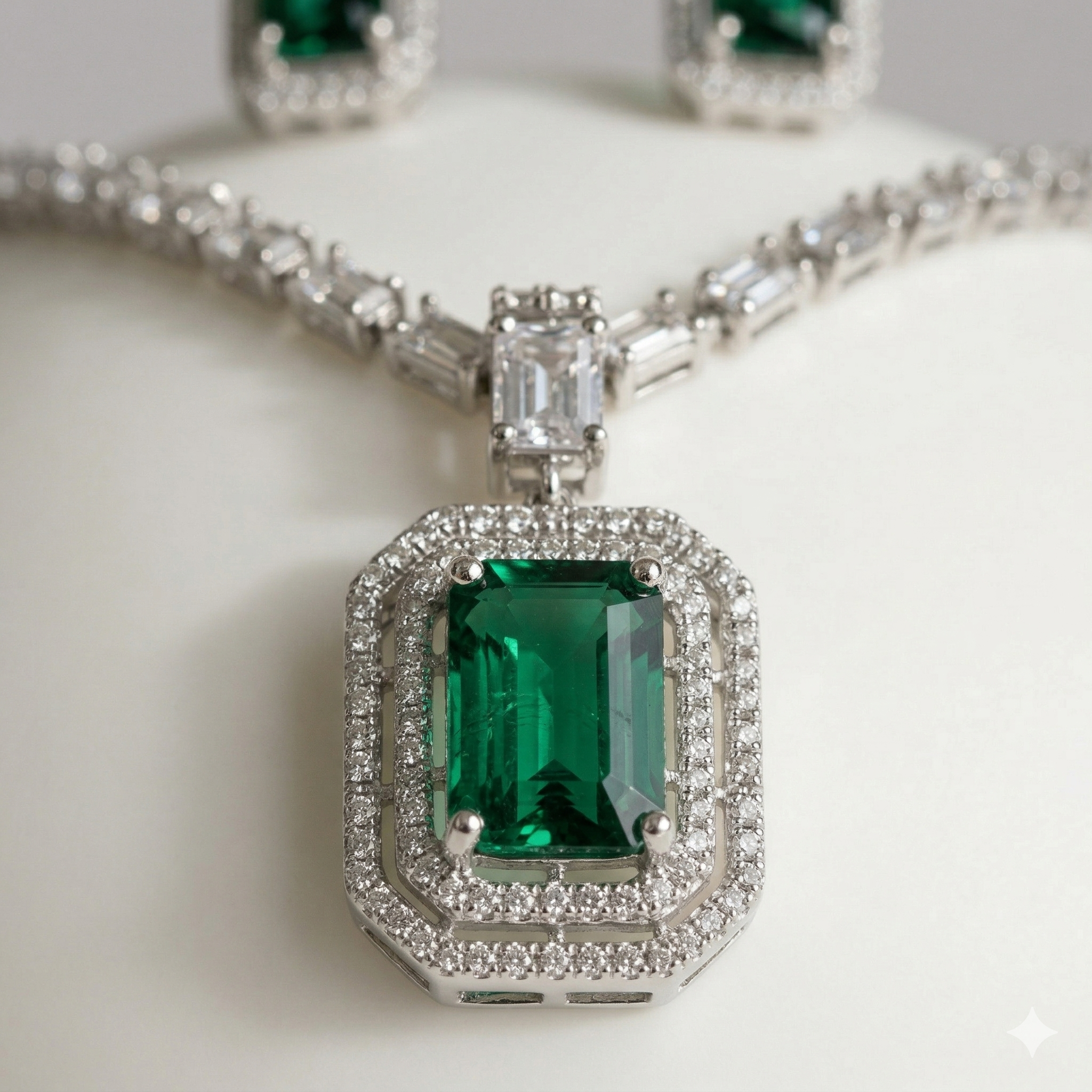 regal emerald radiance necklace set