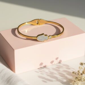 Golden Aura Crystal Bangle